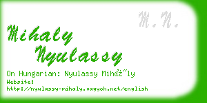 mihaly nyulassy business card